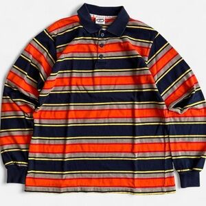 Vintage Bert Pulitzer Cotton Striped Collared Long Sleeve Shirt